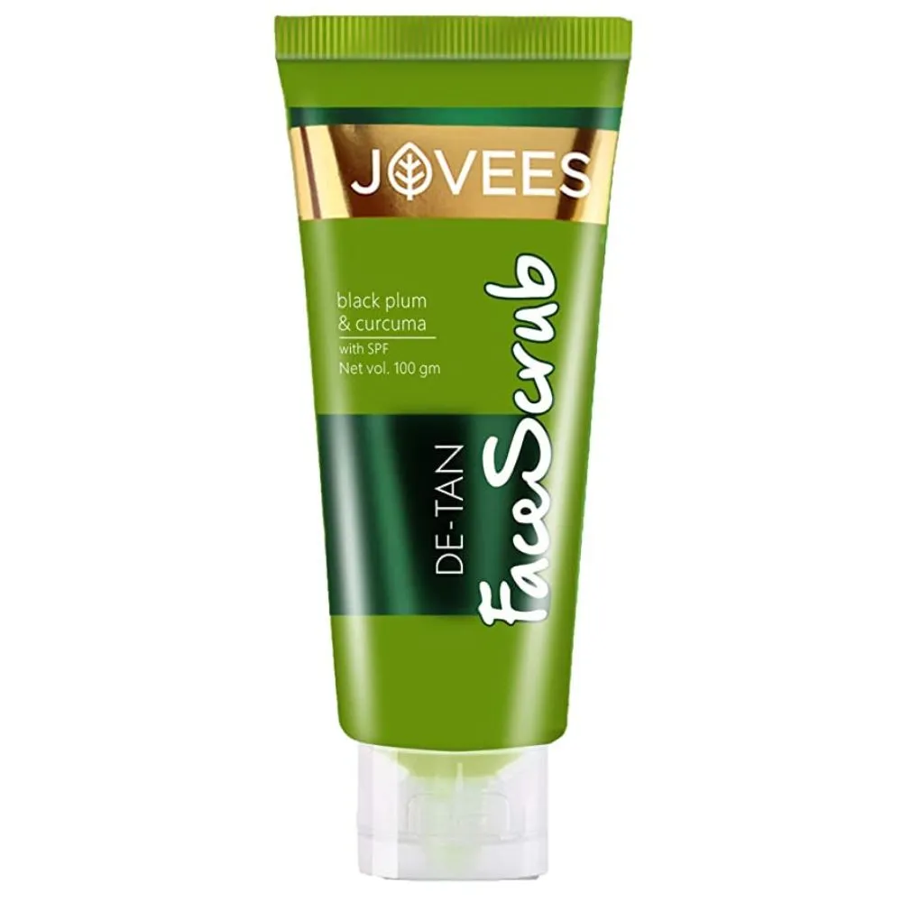 Jovees De-Tan Face Scrub (Black Plum & Curcuma) With Spf (100g)